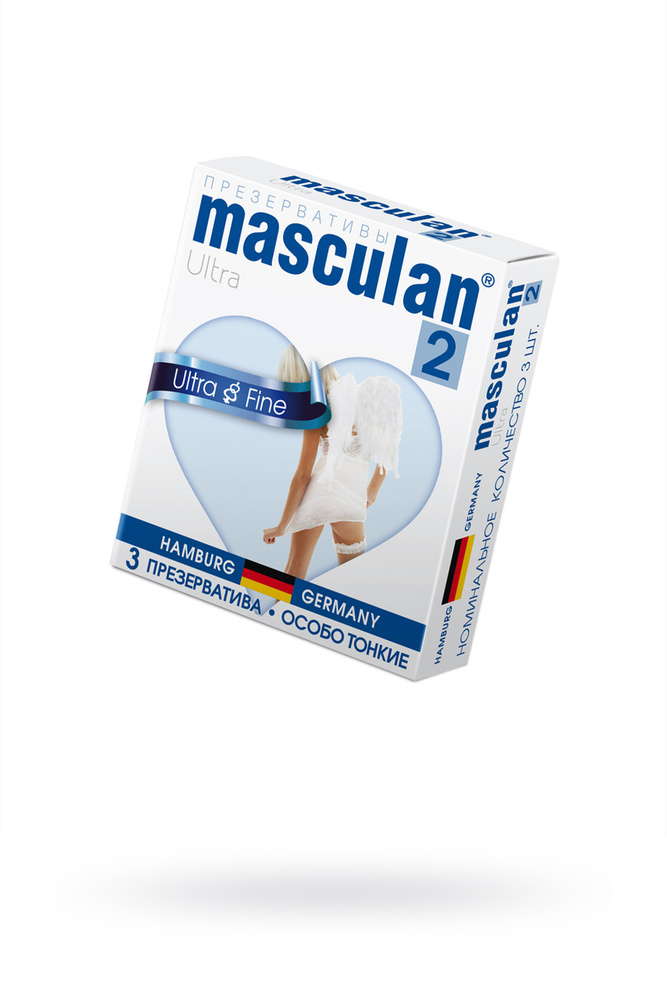 Презервативы Masculan, ultra 2, особо тонкие, 19 см, 5,3 см, 3 шт.( Ultra Fine № 3) 309  #1