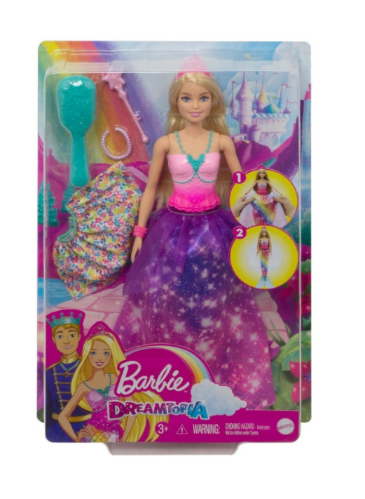 Кукла Barbie Дримтопия 2-в-1 GTF91/GTF92 Принцесса #1