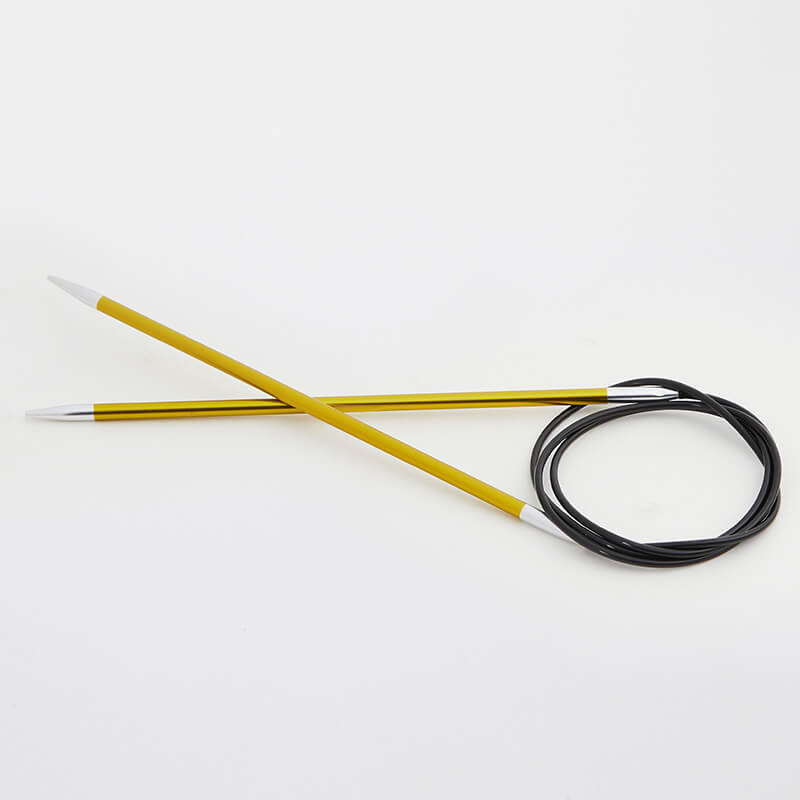 Спицы для вязания круговые Zing KnitPro 3,5 мм 100 см, хризолитовый (47157)  #1