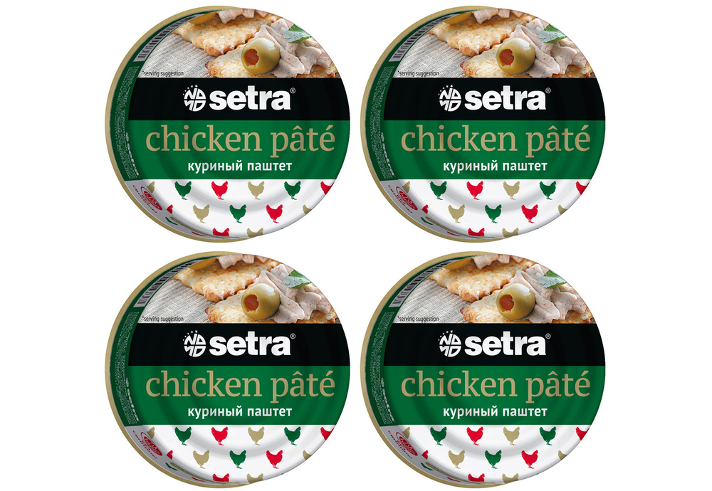 Паштет Setra куриный 4 шт по 100 г - купить с доставкой по выгодным ...