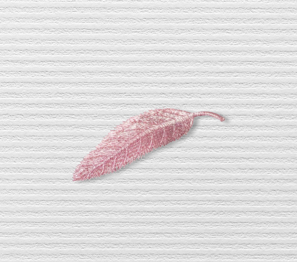Женский зажим-заколка для волос "Перо",металлическая основа (розовый)  #1