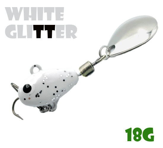 Тейл-Спиннер Uf-Studio Hurricane 18g #White Glitter #1