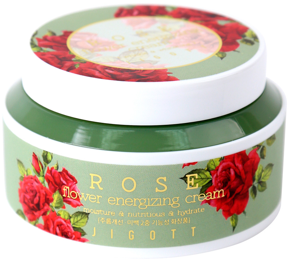 JIGOTT Крем для лица тонизирующий с экстрактом розы Rose Flower Energizing Cream, 100 мл  #1