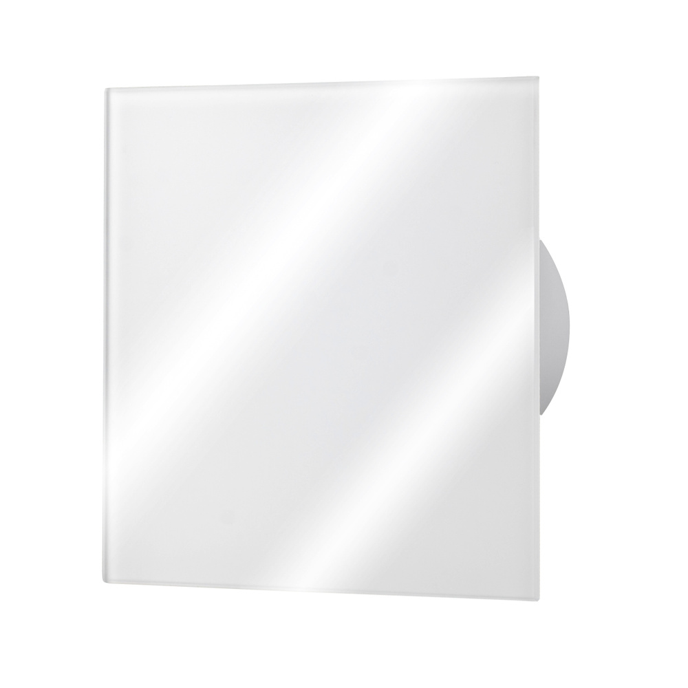Вытяжной вентилятор airRoxy dRim 125S стеклянна белая глянцевая лицевая панель. Товар уцененный  #1