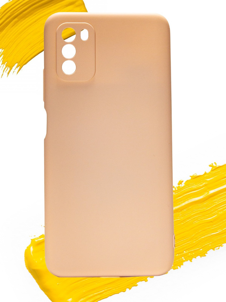 Чехол для Xiaomi Poco M3 / чехол на поко м3 персиковый #1