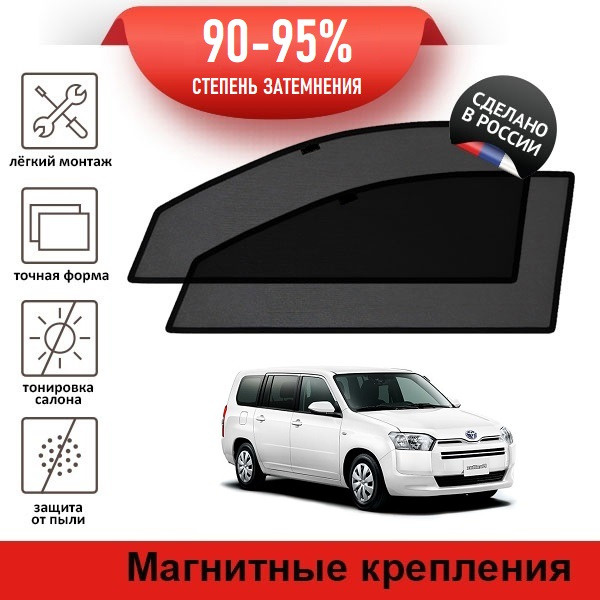 Каркасные шторки LATONIK PREMIUM на Toyota Probox, 1 рестайлинг (XP50) (2014-н.в.) на передние двери #1