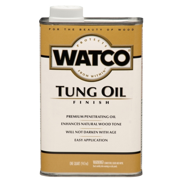 Тунговое масло для мебели и дерева WATCO Tung Oil Finish, алкидно тунговогое масло, полуматовое, масло #1