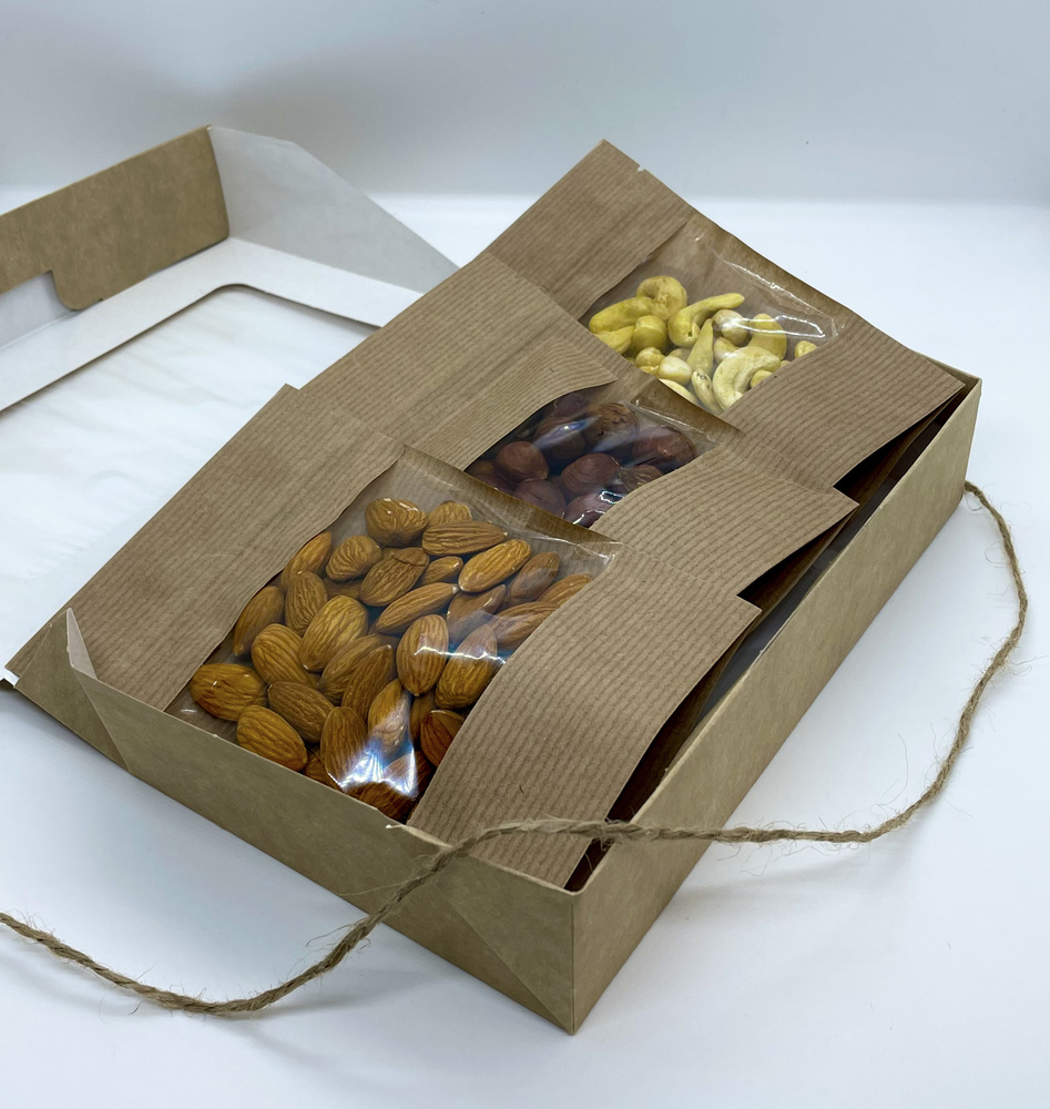 Подарочный набор орехов премиум / ассорти из орехов (миндаль, кешью, фундук)  #1