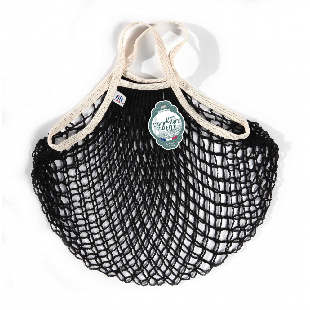 Сумка шоппер FAP, авоська, сумка женская, размер 40Х40 см. короткие ручки цвет: черный, белый  #1