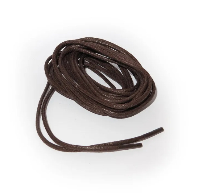 Шнурки Perfect круглые тонкие с пропиткой (коричневые), 75 см  #1