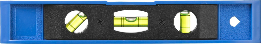 Уровень магнитный строительный МИНИ пластмассовый 230мм, 180/90/45, уровень-мини, 3 глазка  #1