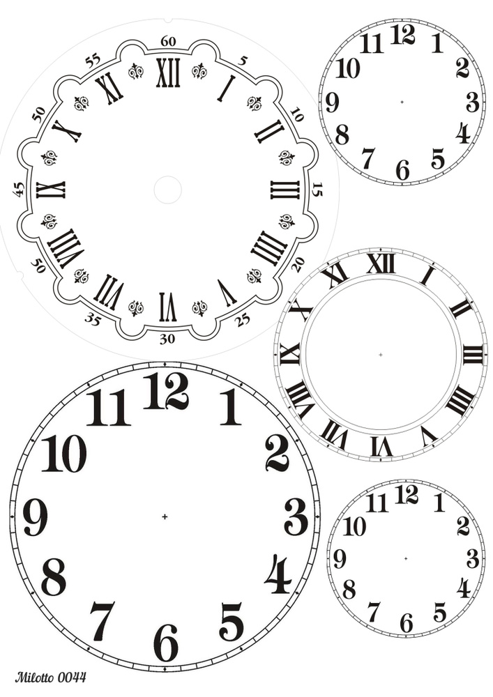Декупажная карта А4 рисовая салфетка 0044 циферблат основа для часов винтаж крафт DIY Milotto  #1