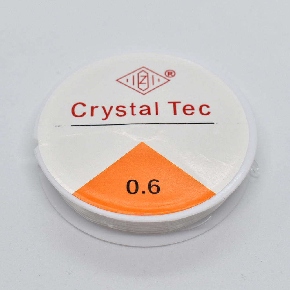 Нить-Резинка эластичная для бисера, для браслетов 0,6мм, 12м / Эластомерная нить, прозрачная, 1 шт.  #1
