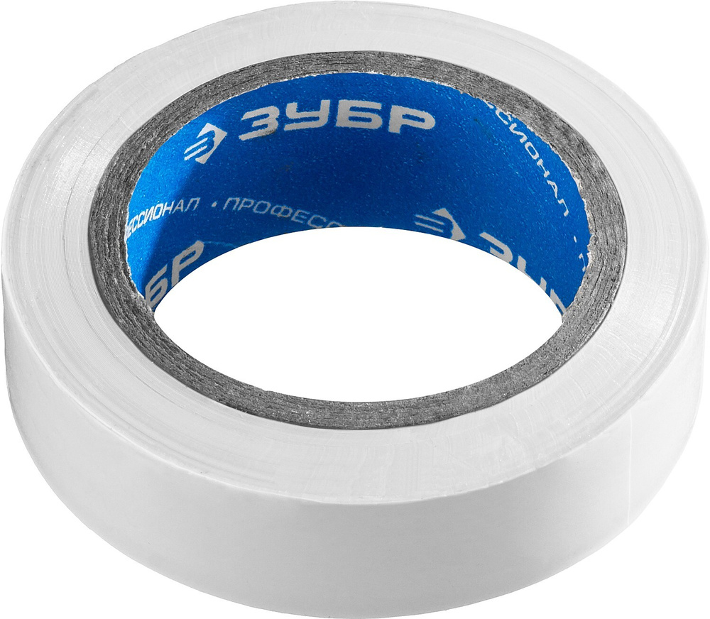 ЗУБР Электрик-10 белая изолента ПВХ, 10м х 15мм - купить с доставкой по ...
