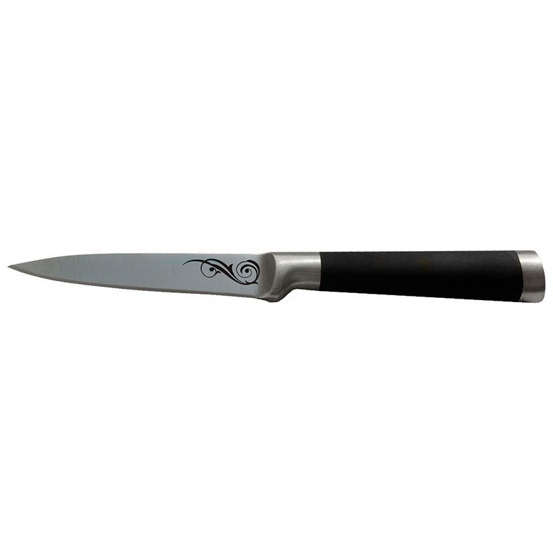 Нож с прорезиненной рукояткой MAL-07RS для овощей, 9 см #1