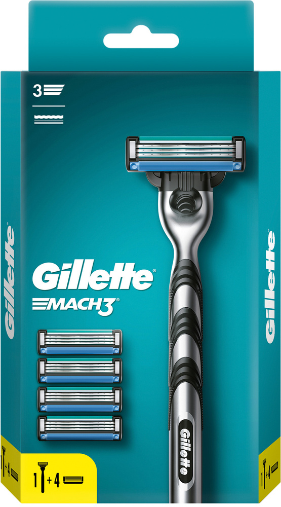 Gillette Mach3 Мужская бритва, 5 кассет, с 3 лезвиями, прочнее, чем сталь, для точного бритья  #1