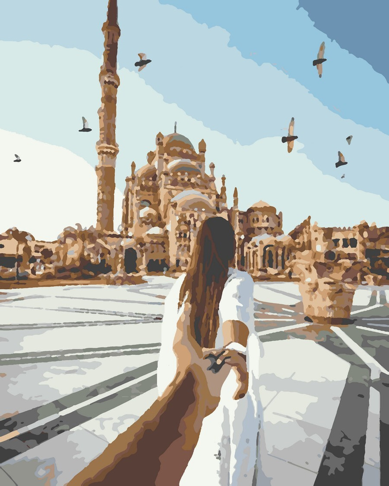 Картина по номерам Hobruk "Следуй за мной. Дубай" на холсте на подрамнике 40х50, раскраска по номерам, #1