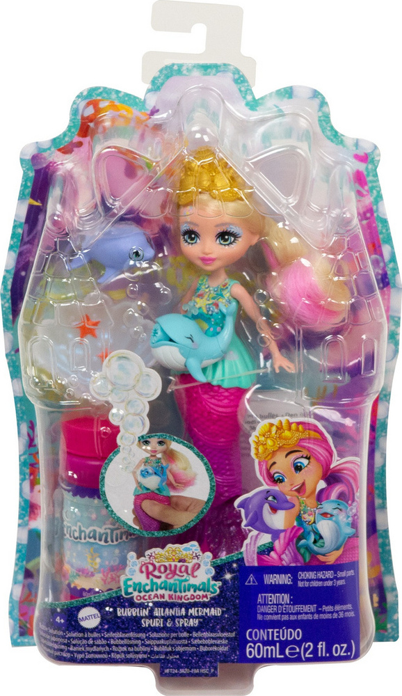 Кукла Mattel Enchantimals Русалочка с волшебными пузырьками, HFT24  #1