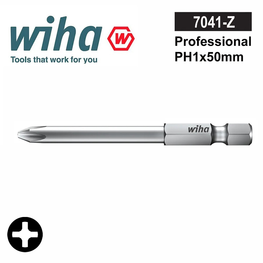 Бита PH1х 50мм Professional Wiha 7041Z 33703 #1