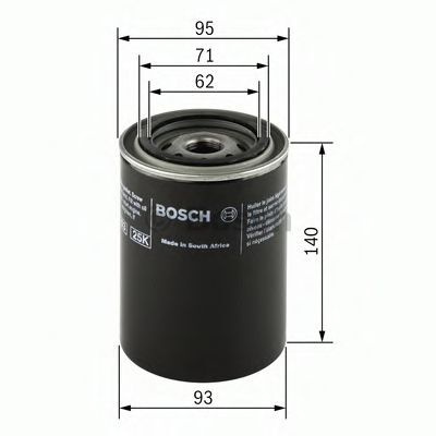 Bosch Фильтр масляный арт. 0 986 452 001, 1 шт. #1