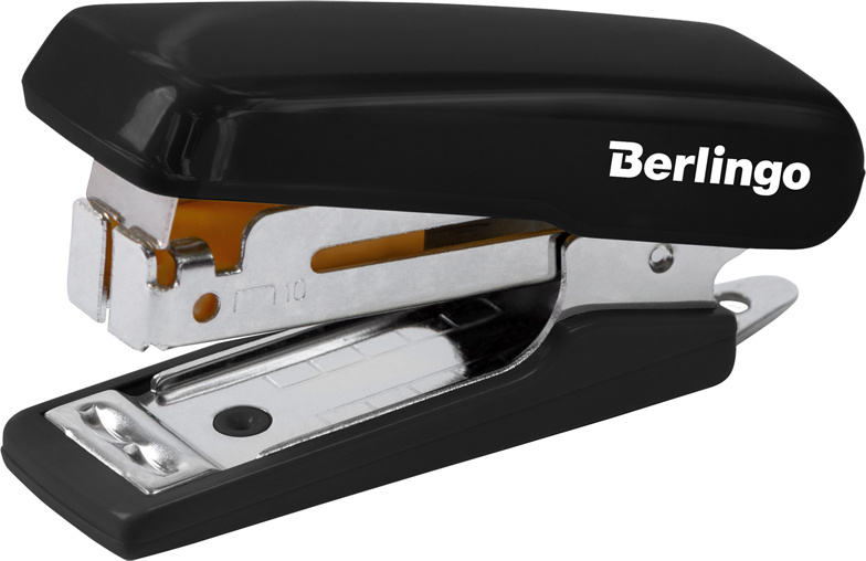 Мини-степлер №10 Berlingo "Comfort" до 10л., пластиковый корпус, черный  #1
