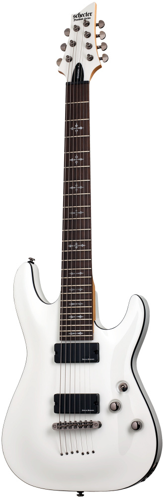 Гитара электрическая Schecter DEMON-7 VWHT, 7 струн, корпус липа, гриф клен, лады 24X Jumbo  #1