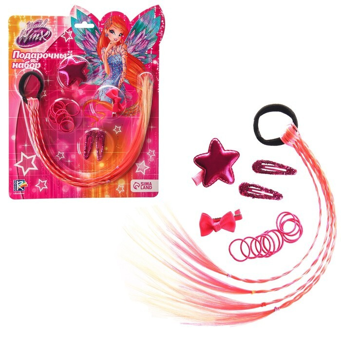 Подарочный набор аксессуаров для волос, розовый "Блум", WINX  #1