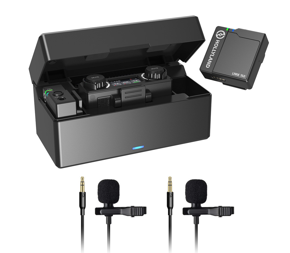 Hollyland Микрофон универсальный Lark 150 Duo (TX+TX+RX), цифровая, 2.4 ГГц, черный  #1