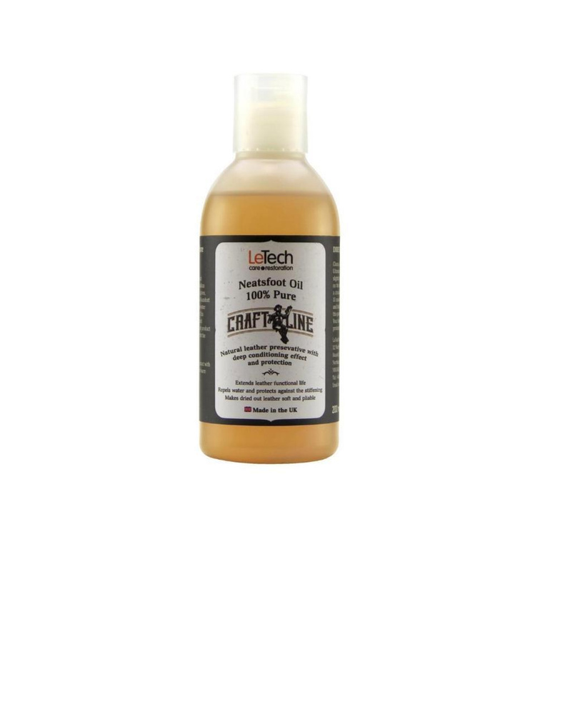 Масло костное для кожи, копытное масло натуральное, с запахом дегтя, LeTech, Neatsfoot Oil Birch 100% #1
