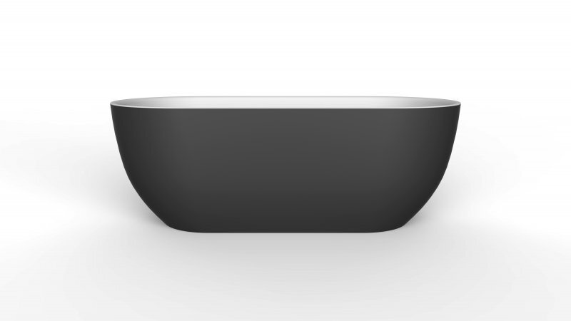 Акриловая ванна BELBAGNO BB70-1500-800-W/NM Белый Глянец внутри, черный матовый снаружи  #1