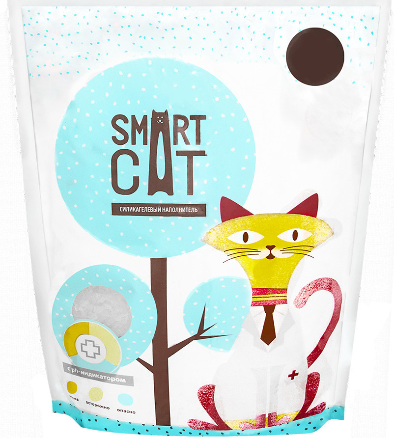 Smart Cat Наполнитель для кошек, силикагелевый, с pH индикатором, 3 л, 1.25 кг  #1