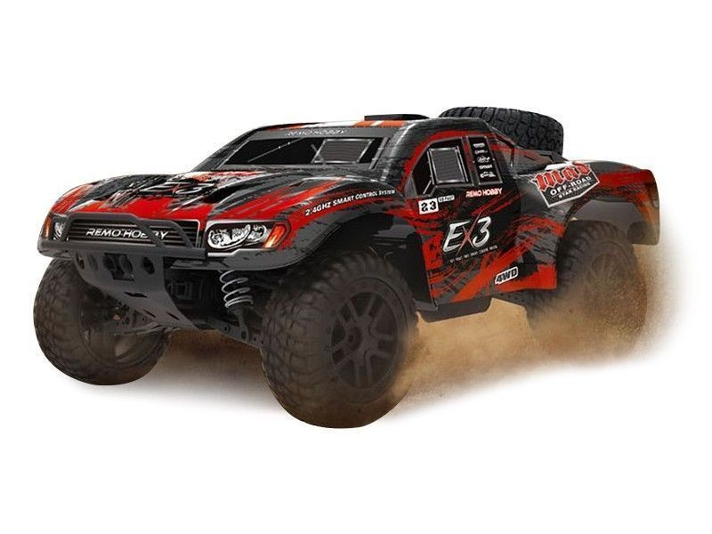 Радиоуправляемый шорт-корс Remo Hobby EX3 Brushless (красный) 4WD 2.4G 1/10 RTR  #1