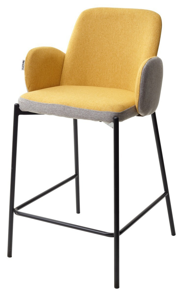 M-City Полубарный стул 1шт. NYX (H-65cm) VF106 желтый / VF120 серый #1