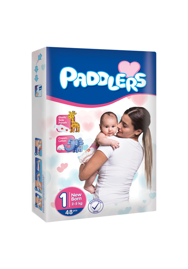 PADDLERS Детские подгузники Eco pack, 1 Newborn, 48 шт #1