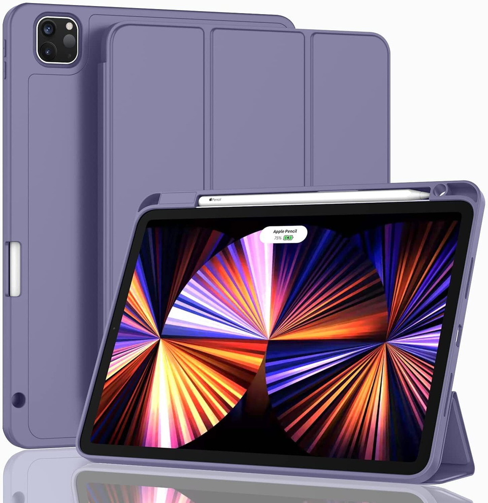 Чехол для планшета iPad Pro 11" (2022, 2021, 2020) с местом для стилуса, лавандовый  #1
