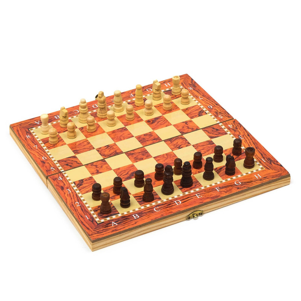 Настольная игра 3 в 1 "Монтел"- нарды, шашки, шахматы, 24*24 см  #1
