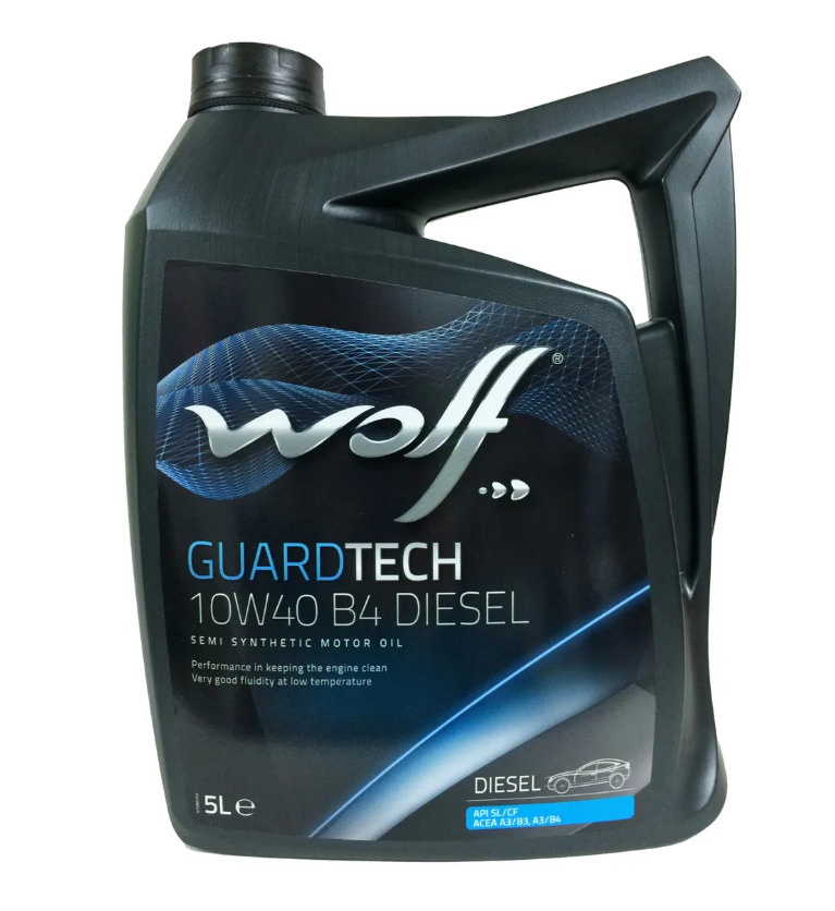 Wolf GUARDTECH B4 DIESEL 10W-40 Масло моторное, Полусинтетическое, 5 л  #1