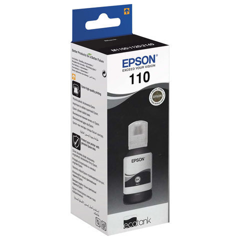 Чернила C13T03P14A для Epson M1100/1120/2140, оригинальные, черные #1