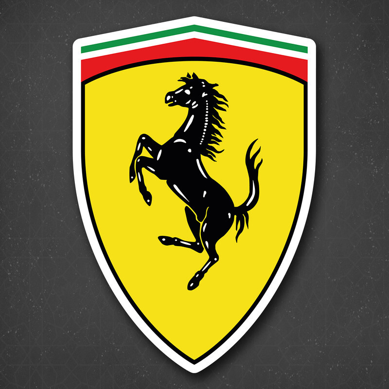 Наклейка на авто "Ferrari logo - Феррари" 16x24 см #1