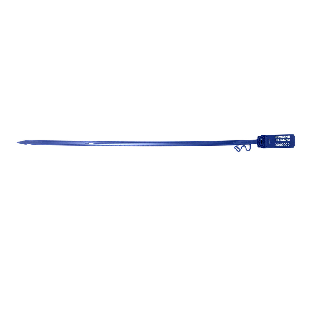 Пломба пластиковая номерная для мешков АКУЛА-М4 рабочая длина 345 мм синяя1000 шт.  #1