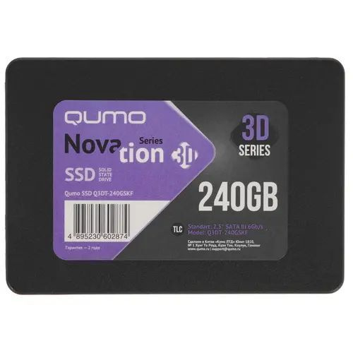 QUMO 240 ГБ Внутренний SSD-диск Novation 3D Q3DT-240GSKF (Q3DT-240GSKF) #1