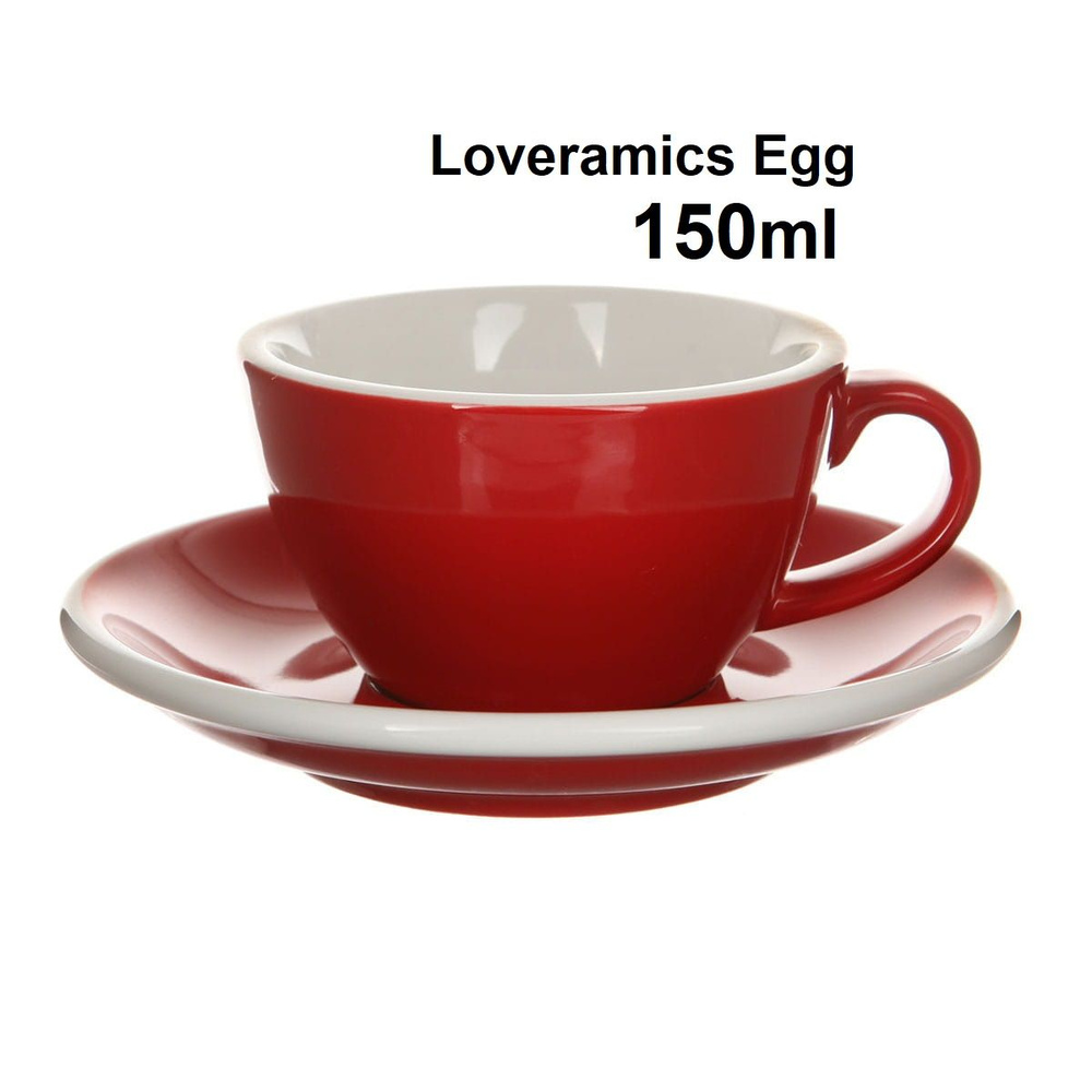 Кофейная пара Loveramics egg, 150ml, цвет красный (red BRE) #1