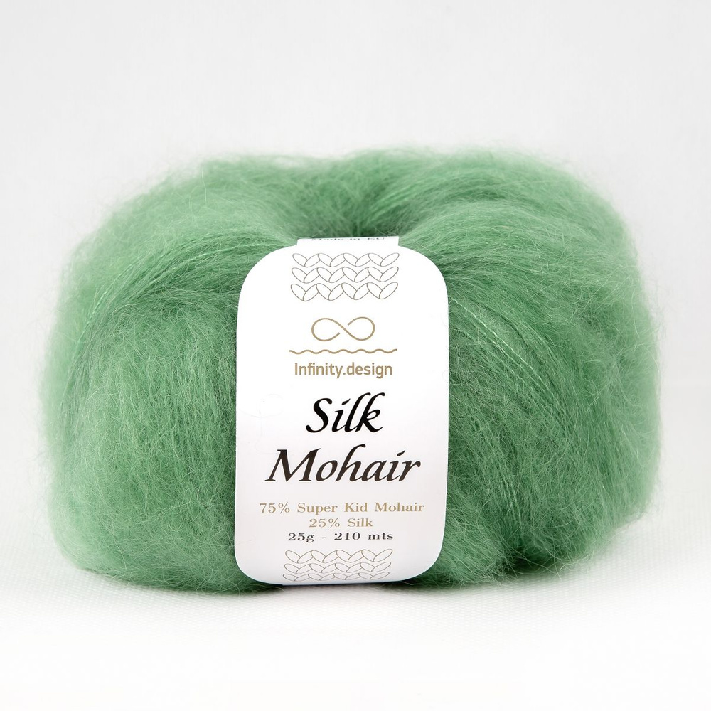 Пряжа для вязания Infinity Design Silk Mohair (8244 Green Grass) #1