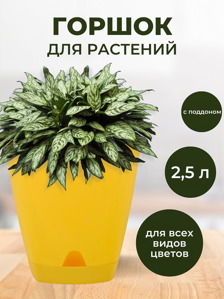 Комплект 2 шт, Горшок для цветов InGreen "AMSTERDAM" D 170мм, 2,5л, СПЕЛАЯ ГРУША, ING6200СГ  #1