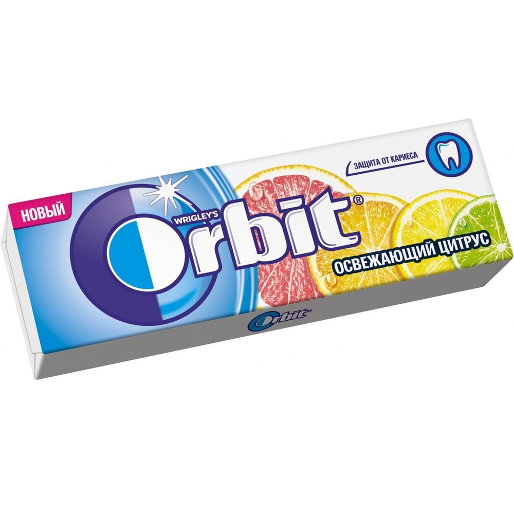 Жевательная резинка ORBIT Освежающий цитрус, 13,6г, 10 шт. #1