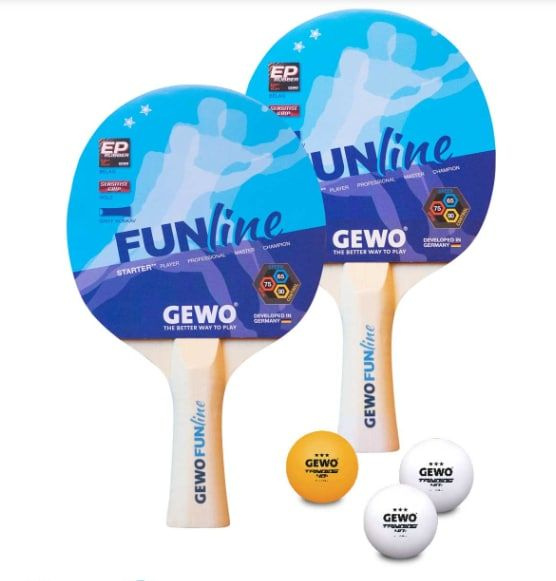 Набор настольного тенниса GEWO Bat Set Double-Fun (2 ракетки+3 мяча)  #1
