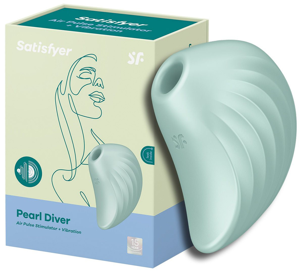 Satisfyer Pearl Diver вакуумный клиторальный стимулятор с вибрацией Сатисфаер вакумный вибратор женский #1