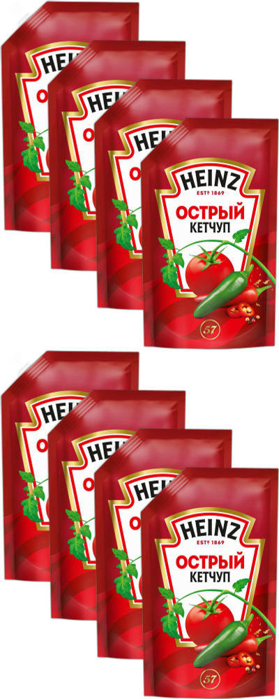 Кетчуп Heinz Острый, комплект: 8 упаковок по 320 г #1