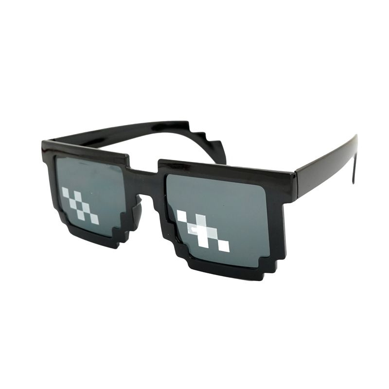 Карнавальные очки "Пиксели" Стиляга черные #1