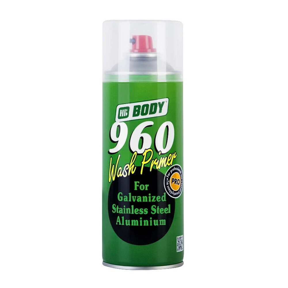 Грунт BODY 960 Wash Primer кислотный антикоррозионный, желто-зеленый, аэрозоль 400 мл.  #1